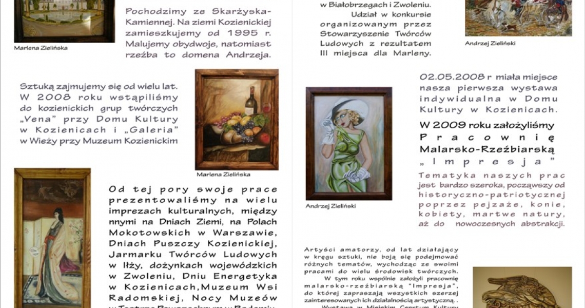 Wystawa malarstwa i rzeźby Marleny i Andrzeja Zielińskich
