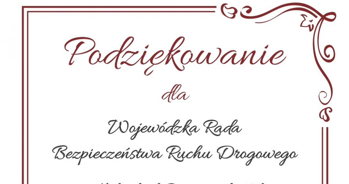Podziękowanie dla