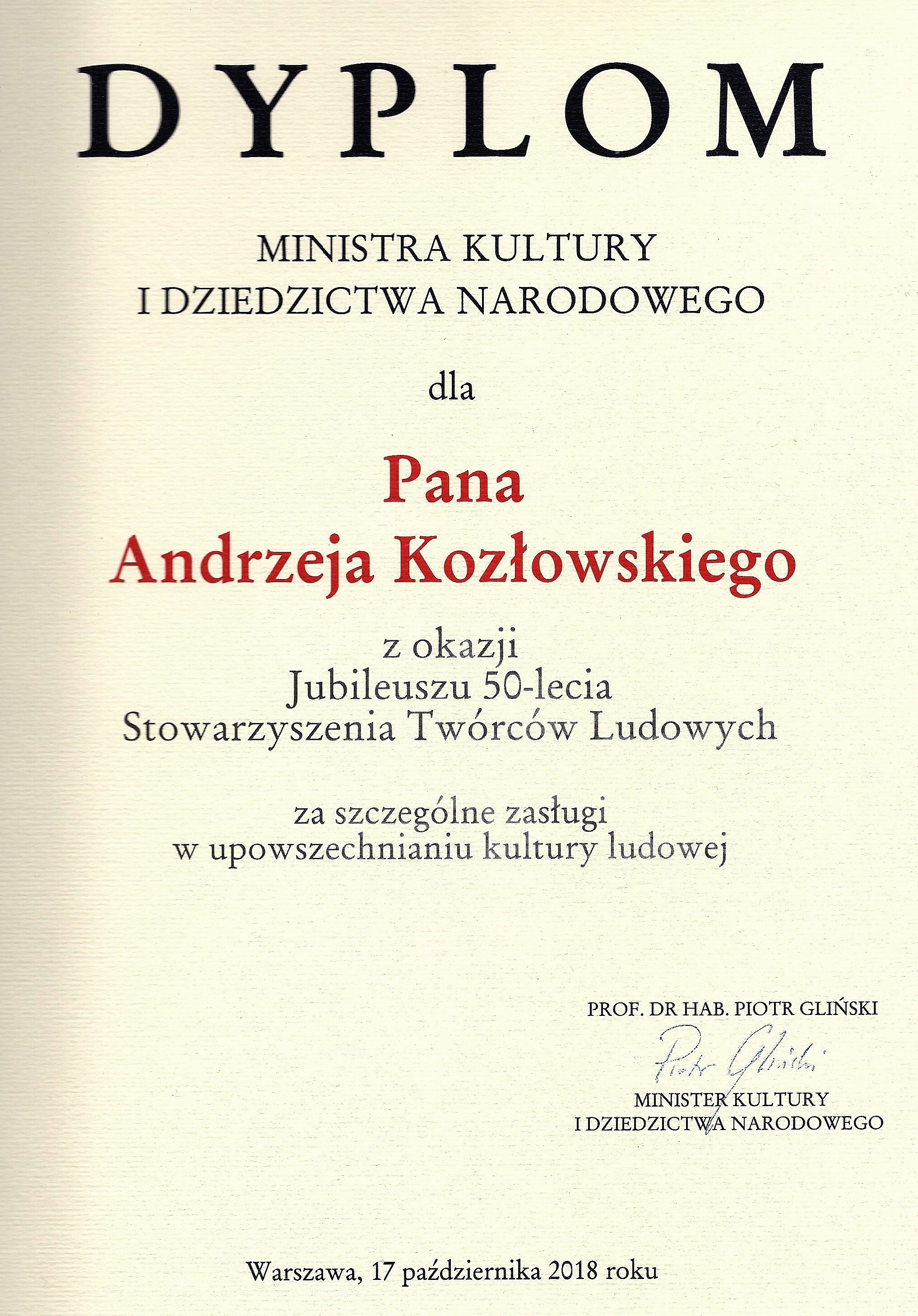 dyplom A.Kozlowski