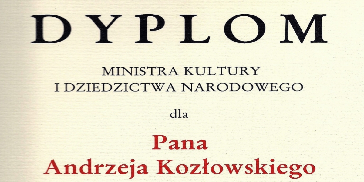 DYPLOM Ministra Kultury i Dziedzictwa Narodowego