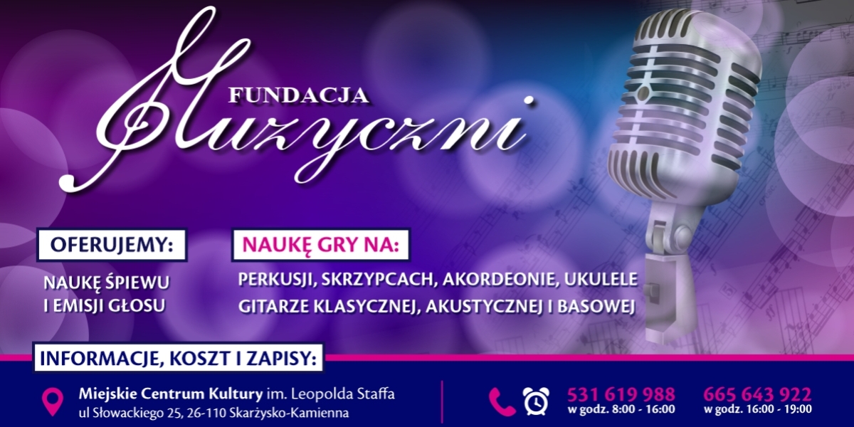 Nauka śpiewu i gry na instrumentach - Fundacja Muzyczni