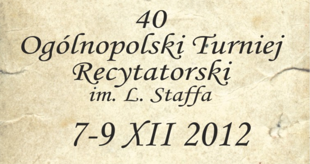 40 Ogólnopolski Turniej Recytatorski (foto)