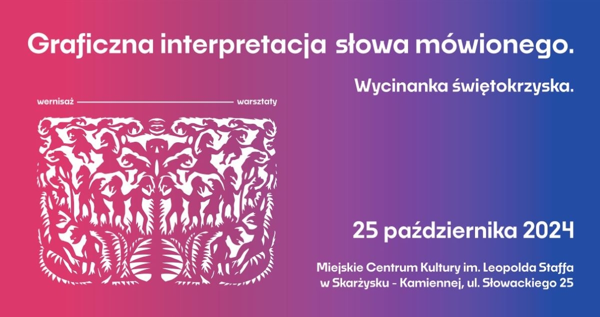 Wystawa Lucyny Kozłowskiej „Graficzna interpretacja słowa mówionego. Wycinanka świętokrzyska”