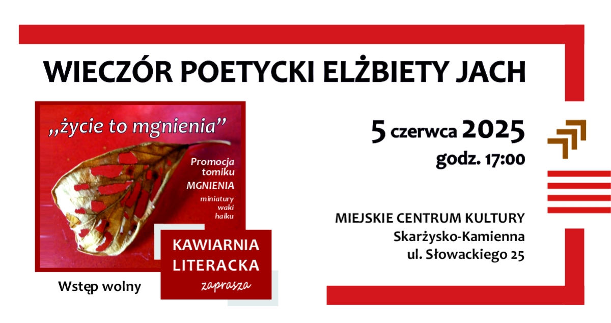Wieczór poetycki z Elżbietą Jach