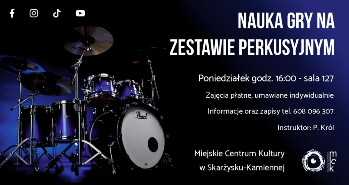 Nauka gry na zestawie perkusyjnym