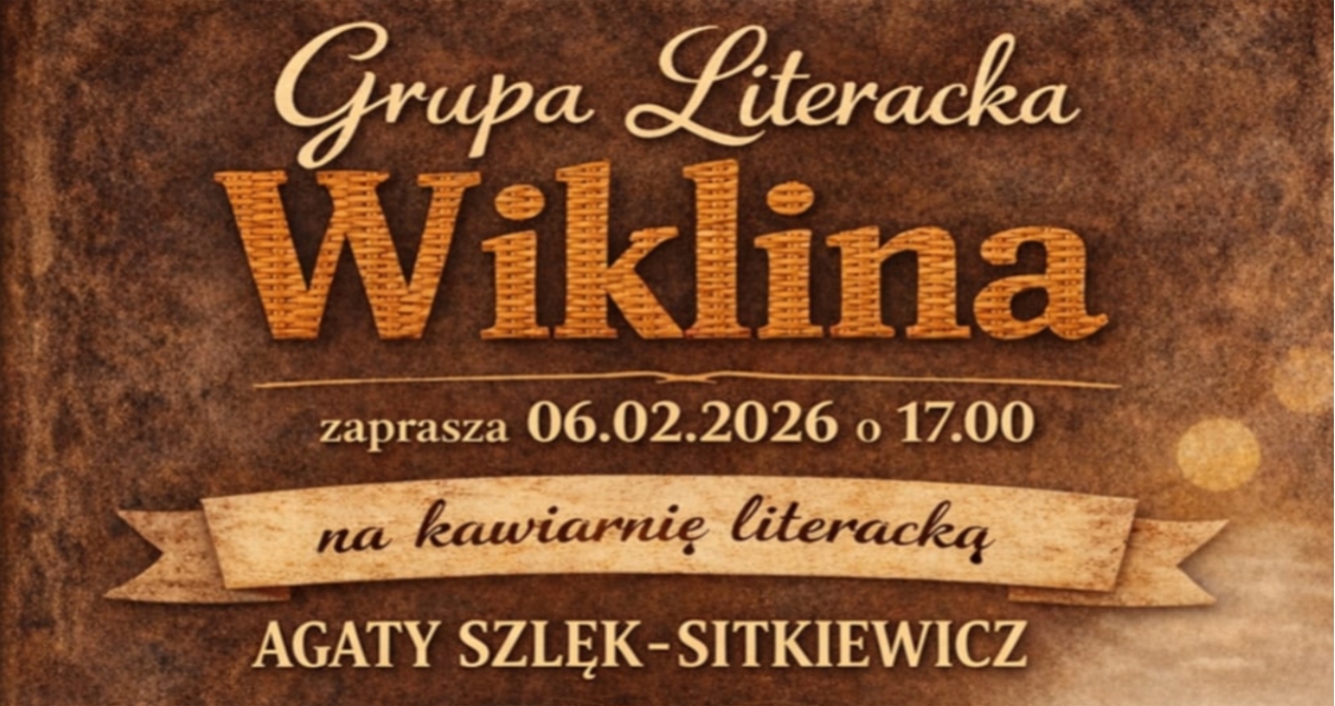 Kawiarnia Literacka z udziałem Agaty Szlęk-Sitkiewicz