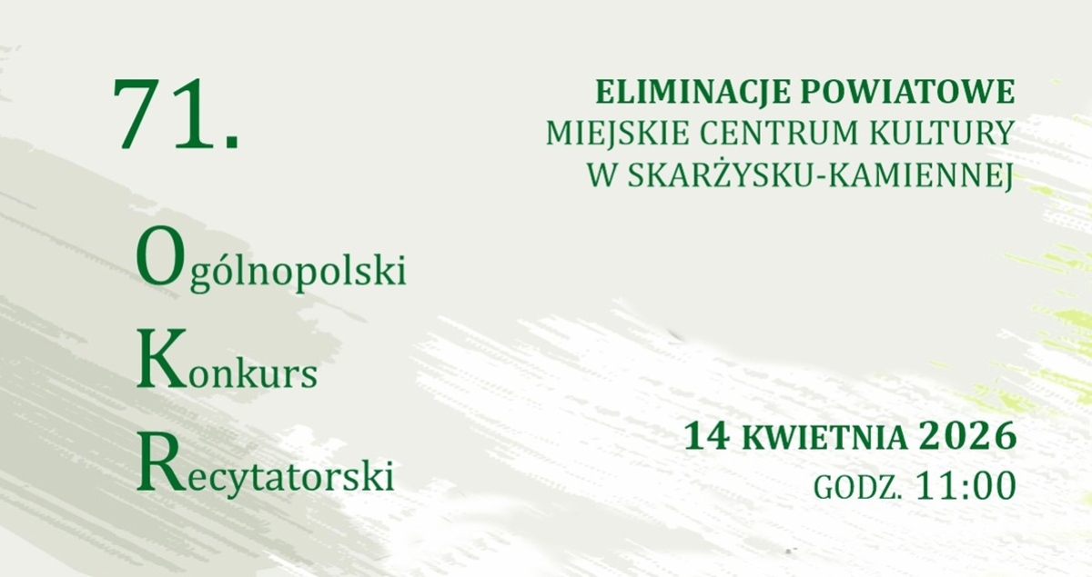 71. Ogólnopolski Konkurs Recytatorski – eliminacje powiatowe