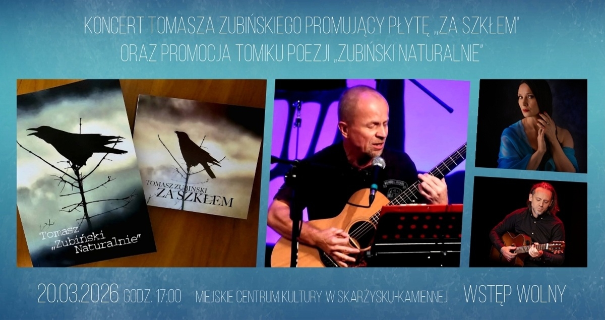 Koncert i promocja nowej płyty oraz tomiku Tomasza Zubińskiego