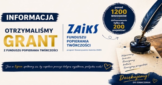 Grant z Funduszu Popierania Twórczości ZAiKS dla II Zlotu Skarżyskich Poetów