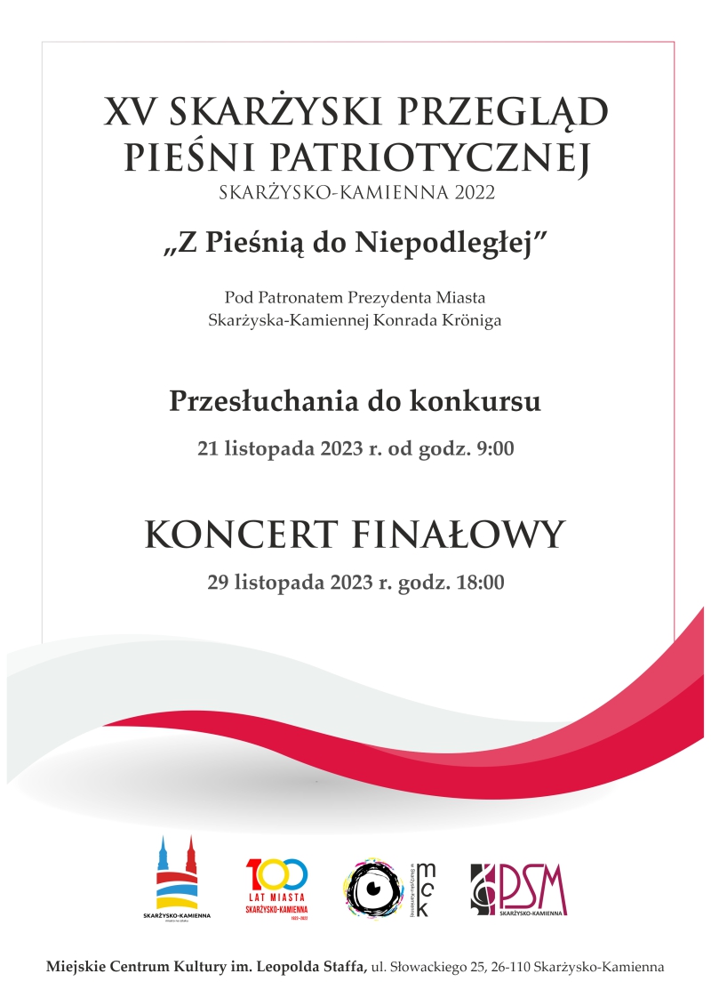 przeglad piesni patriotycznej 2023 plakat