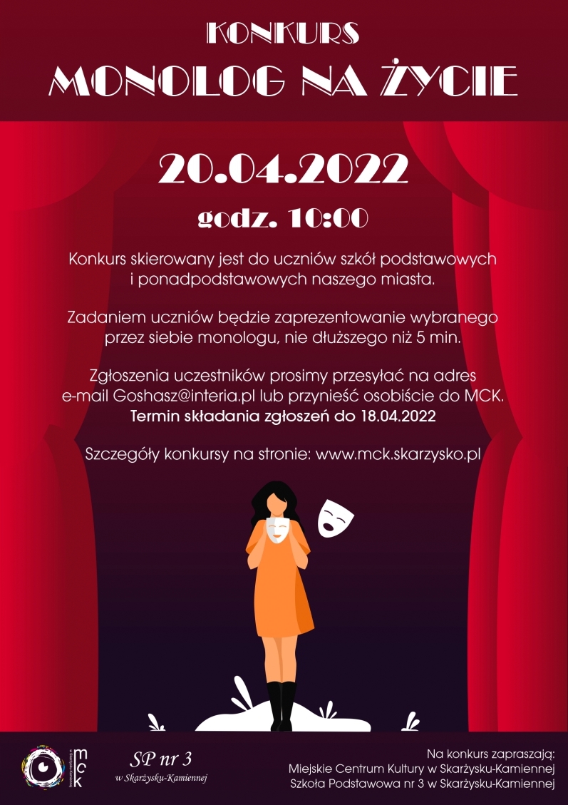 konkurs konkurs monolog na zycie