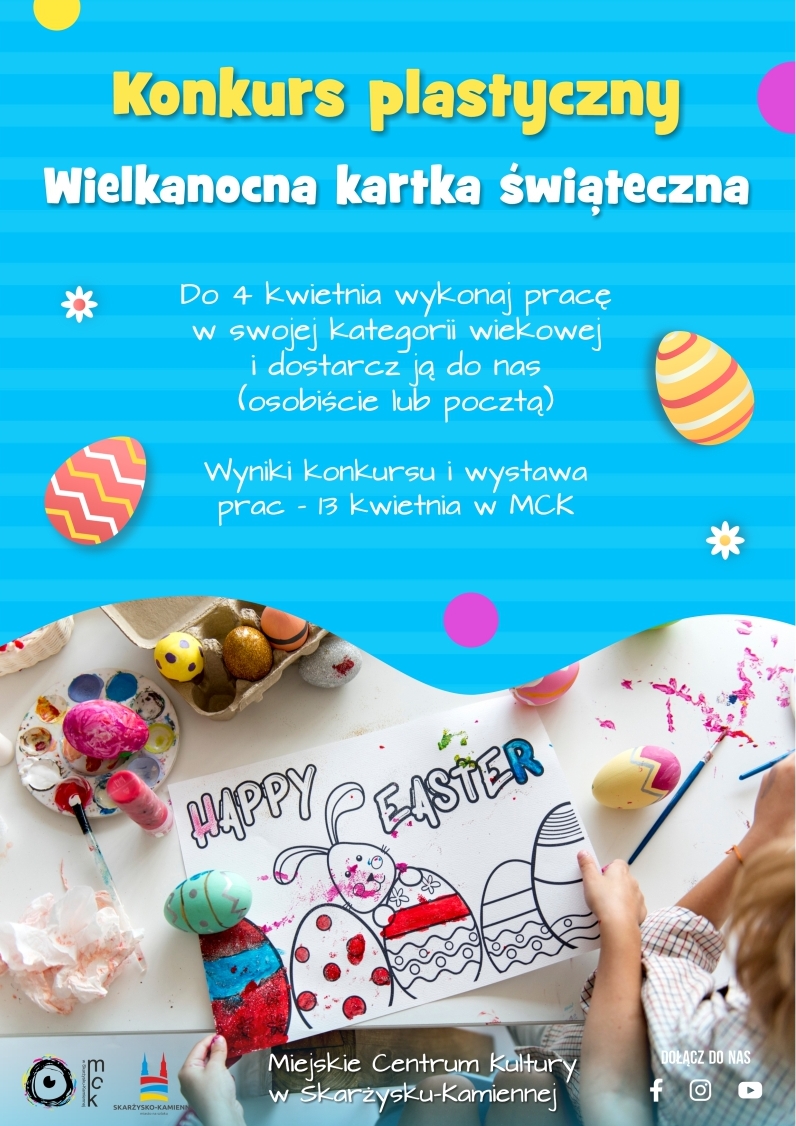 plakat reklamujący konkurs plastyczny na kartke_wielkanocna