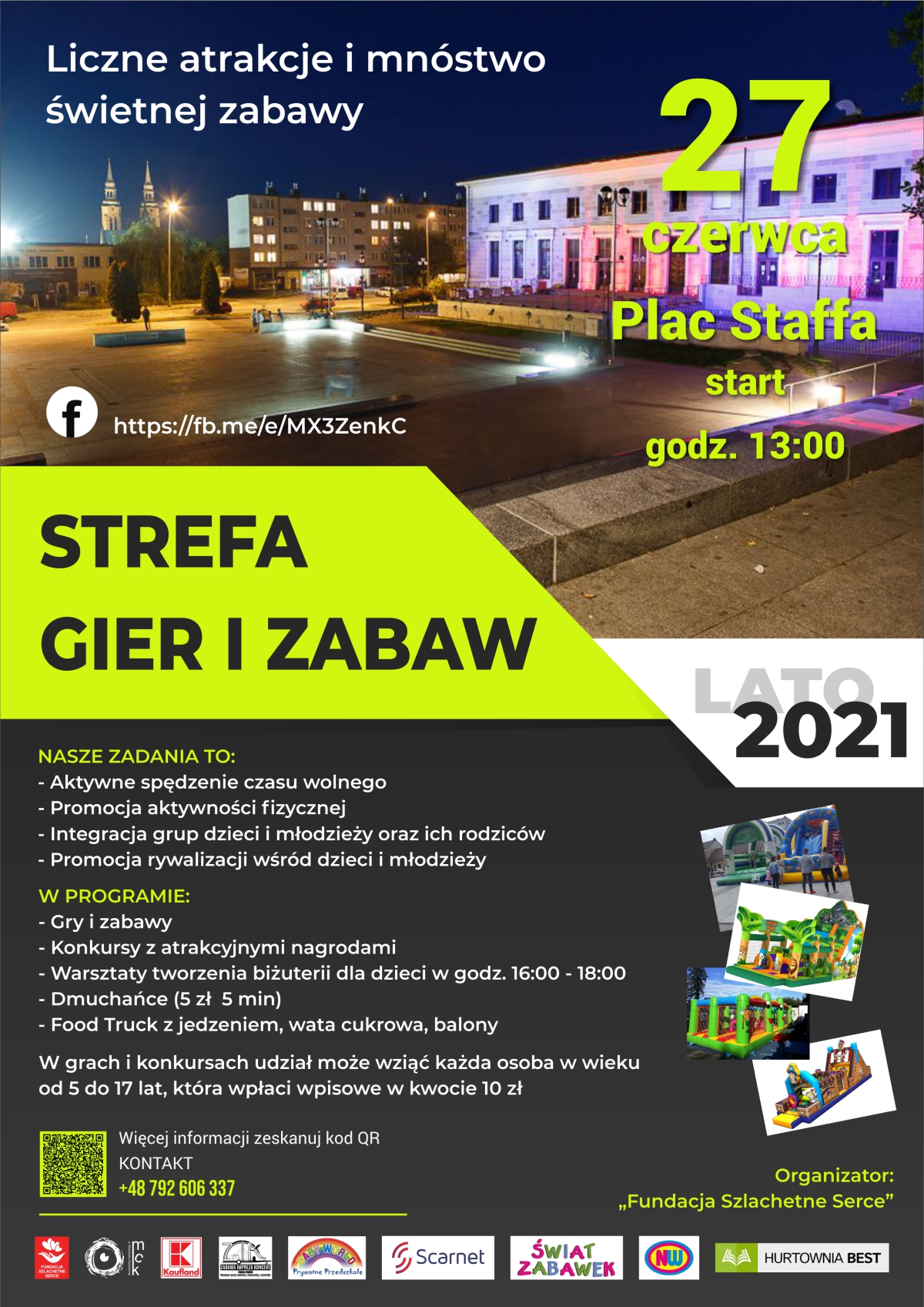 strefa gier i zabaw lato 2021
