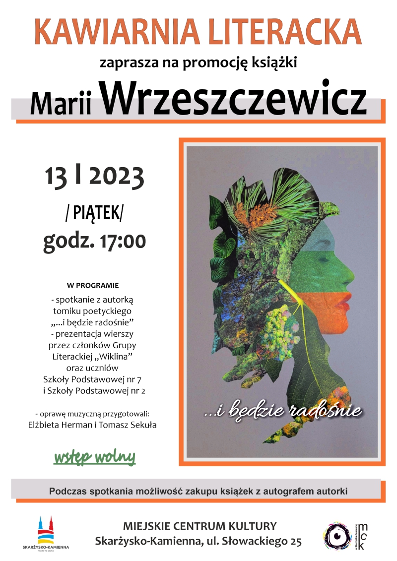 kawiarnia literacka promocja ksiazki M Wrzeszczewicz