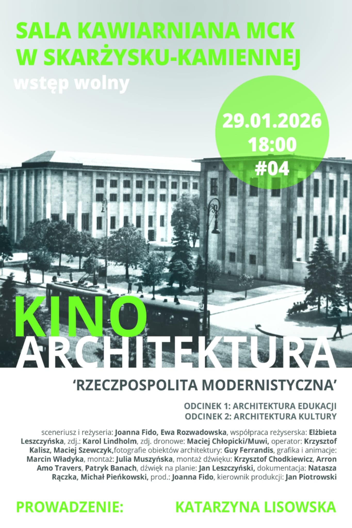 plakat reklamujacy kino architektura nr 04 w&nbsp;MCK Skarzysko