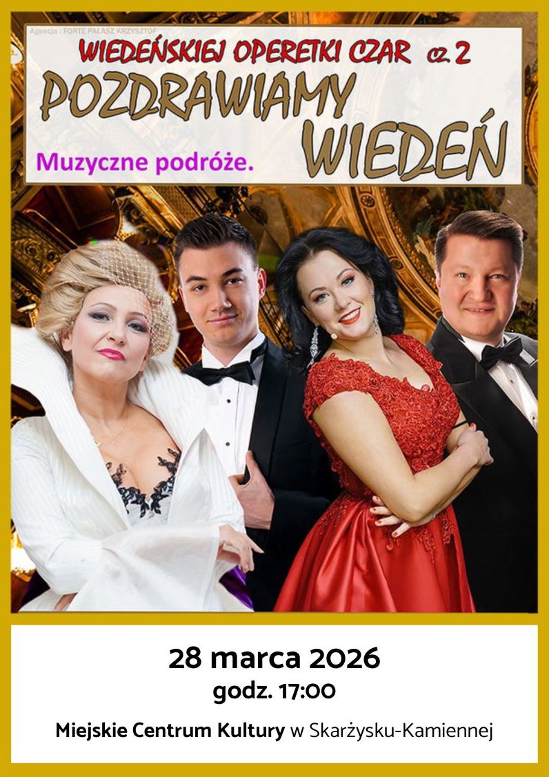 plakat reklamujacy koncert Pozdrawiamy Wieden w MCK Skarzysko