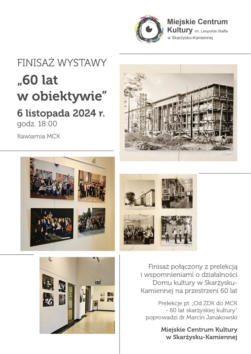 Plakat Finsaz wystawy 60 lat w obiektywie 